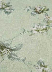 Light Green Floral Puff Sleeve Dress