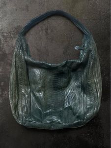 Rare Python Skin Leather Hobo Bag