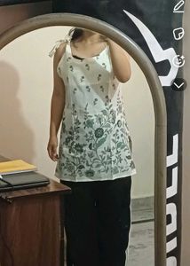 Elegant Floral Print Sleeveless Top