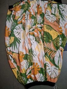 Tropical Leaf Print Maxi Dress