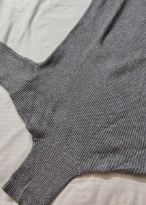Women Long Ribbed High Neck Dress