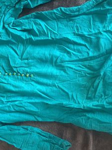 Teal Cotton Kurta