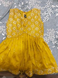 Beautiful Yellow gharara Set