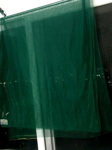 Elegant Emerald Green Net Fabric saari