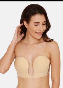 Zivame Stick on Silicon Strapless Nude Bra