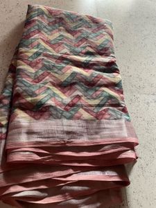 Printed Saree with Geometric Pattern