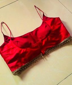 Red Spaghetti Strap Blouse