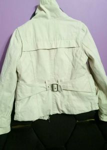 Cream Cropped Jacket