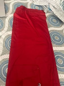 Men Stylish Pure Cotton Red Stiched Kurta