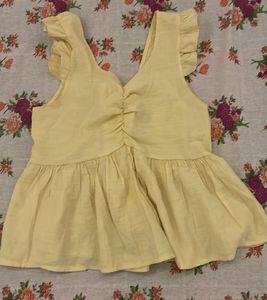 Chic Ruffled Yellow Top