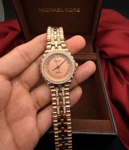 Sparkling Rose Gold Triangle Watch