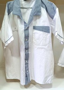 Striped white co-ords set Shirt n shorts