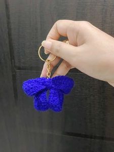 Handmade Crochet Bow Keychain