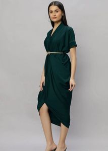 Elegant Green Dhoti Style Dress S to M size ! with