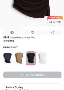 H&amp;M Ruched Detail Dolman Sleeve Top
