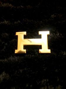 Hermes Logo Gold Belt Buckle