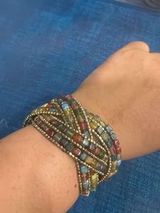 Bohemian Beaded Cuff Bracelet