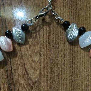 Beaded Leaf Choker Necklace