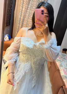 Elegant Off-Shoulder Gown🧸💖🦋