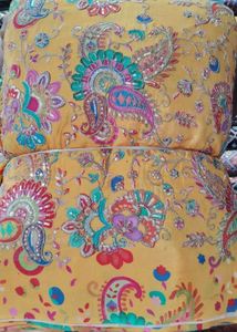 Embroidered Yellow Dress Material