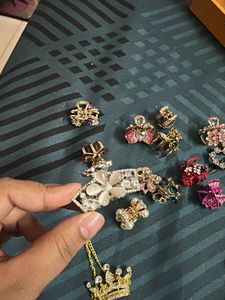 Sparkling Rhinestone Hair Clips Set
