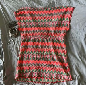Y2K Neon tie top