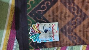 brown  Cotton Saree