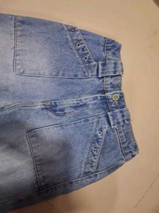 blue denim baggy jeans