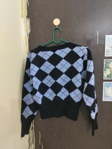 Argyle Knit Cardigan