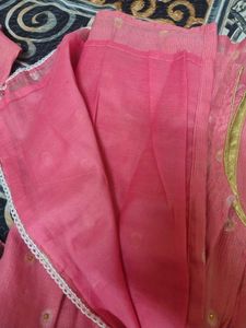 Coral Pink Kurta Set with Trousers