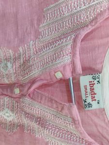 Sale-- Pink Embroidered Kurta