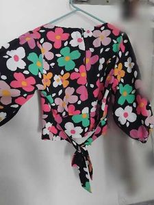 Vibrant Floral Puff Sleeve Top