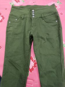 Olive Green Denim