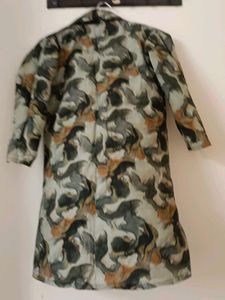 Unique Abstract Print Button-Down Shirt