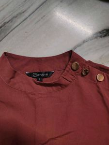 Chic Rose Pink Button Detail Top