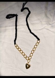 Chunky Gold Heart Choker Necklace