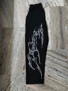 Black Graphic Print Sweatpants