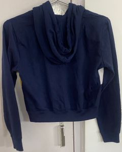 Navy Blue Hooded Sweatshirt