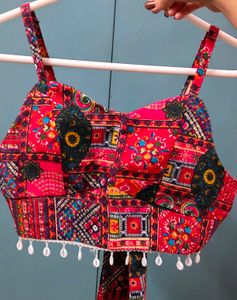 Padded Navratri Backless Top