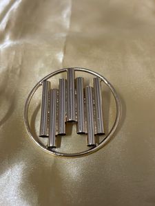 Gold-tone Abstract Circle Earrings