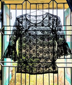 Black Lace Top Women's