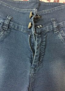 Dark Blue Denim Shorts