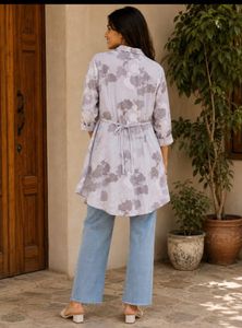 Elegant Floral Print Kurta