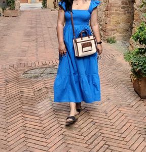 Electric Blue Cotton summer dress