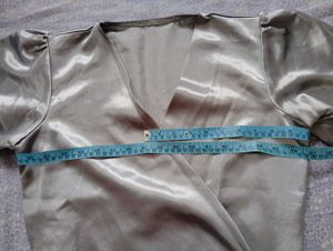 Elegant Satin Wrap Blouse