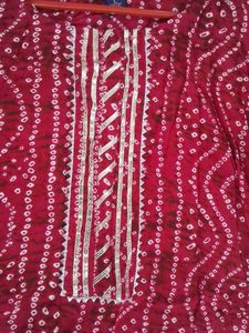 Elegant Red Printed Kurta