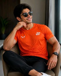 Men's Orange Graphic T-Shirt