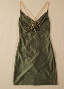 Chic Chain Strap Ruched Mini Dress