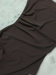 Chic Brown One-Shoulder Mini Dress