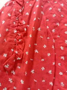 Bundle: Red Polka Dot Blouse &amp; Blue T-Shirt
